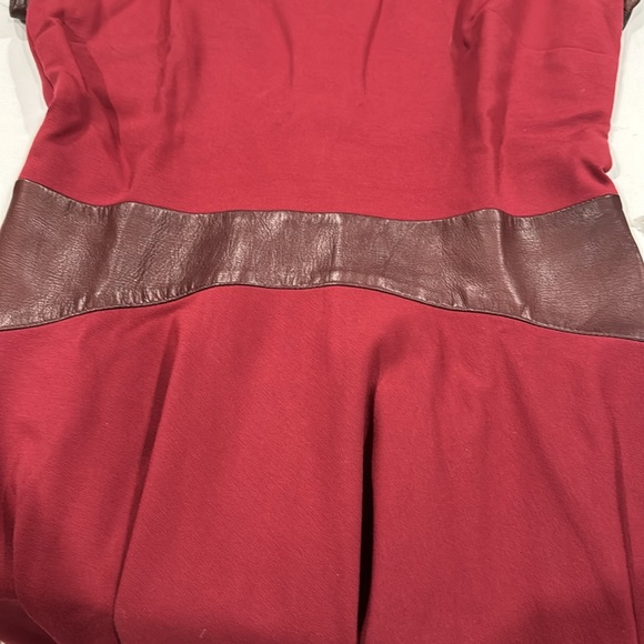 Diane von Furstenburg leather line dress - Picture 5 of 7